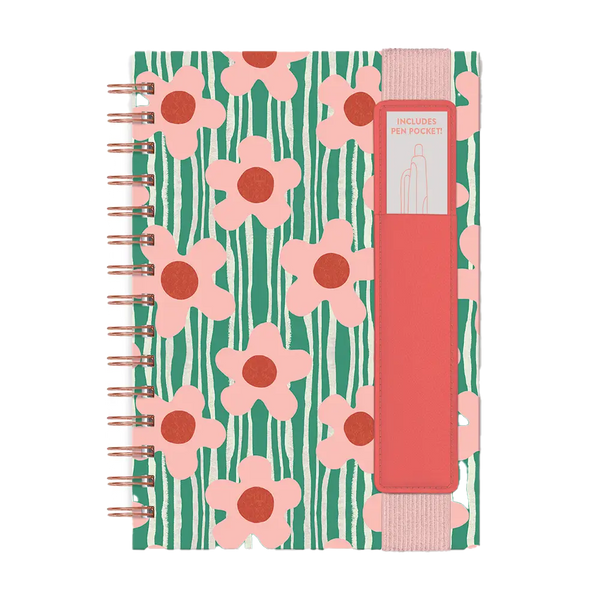 Daisy Jungle Stripes Notebook