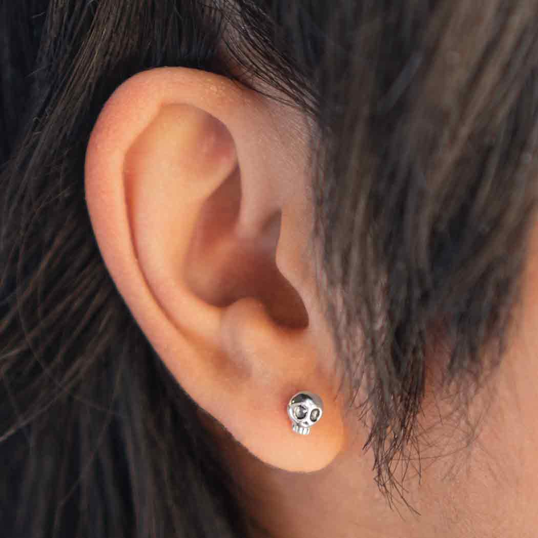 Mini Skull Post Earrings