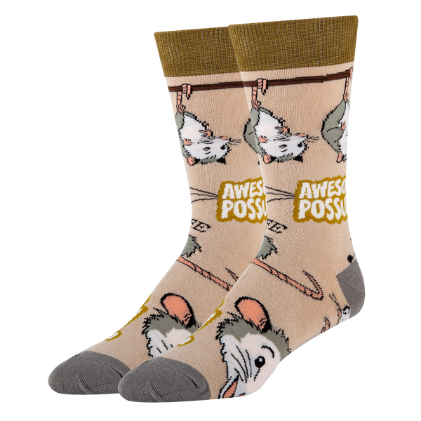 men's awesome opossum socks