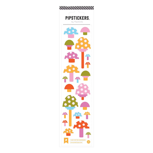Fuzzy Mushroom Stickers
