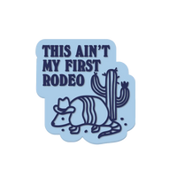 Armadillo Rodeo Retro Magnet