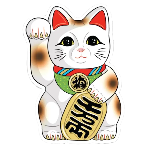 Maneki-Neko Lucky Cat Sticker