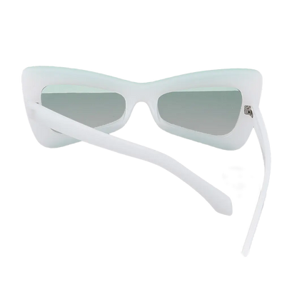 Bright Retro Striped Cat-Eye Sunglasses