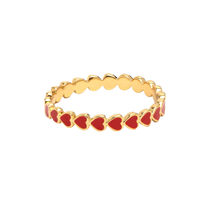 Gold Circle Of Hearts Ring