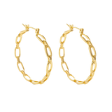 Large Chain Hoop Earring