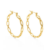 Large Chain Hoop Earring