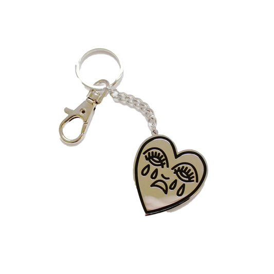 Crying Heart Keyring Keychain