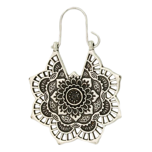 Mandala Hoop Earrings