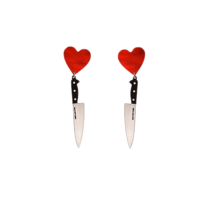 I Heart Knives Dangle Earrings