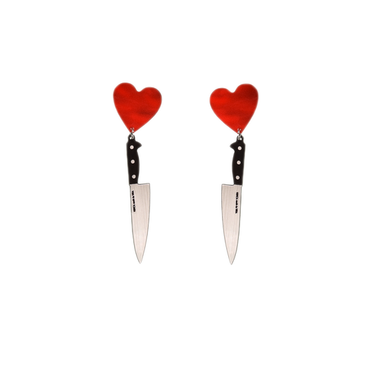 I Heart Knives Dangle Earrings
