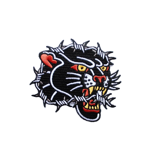 Barbed Panther Tattoo Embroidered Patch