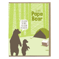 Papa Bear Camping Fathers Day Card
