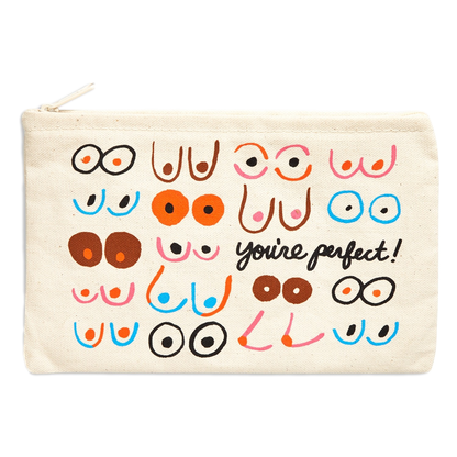 you're perfect boob zipper pouch