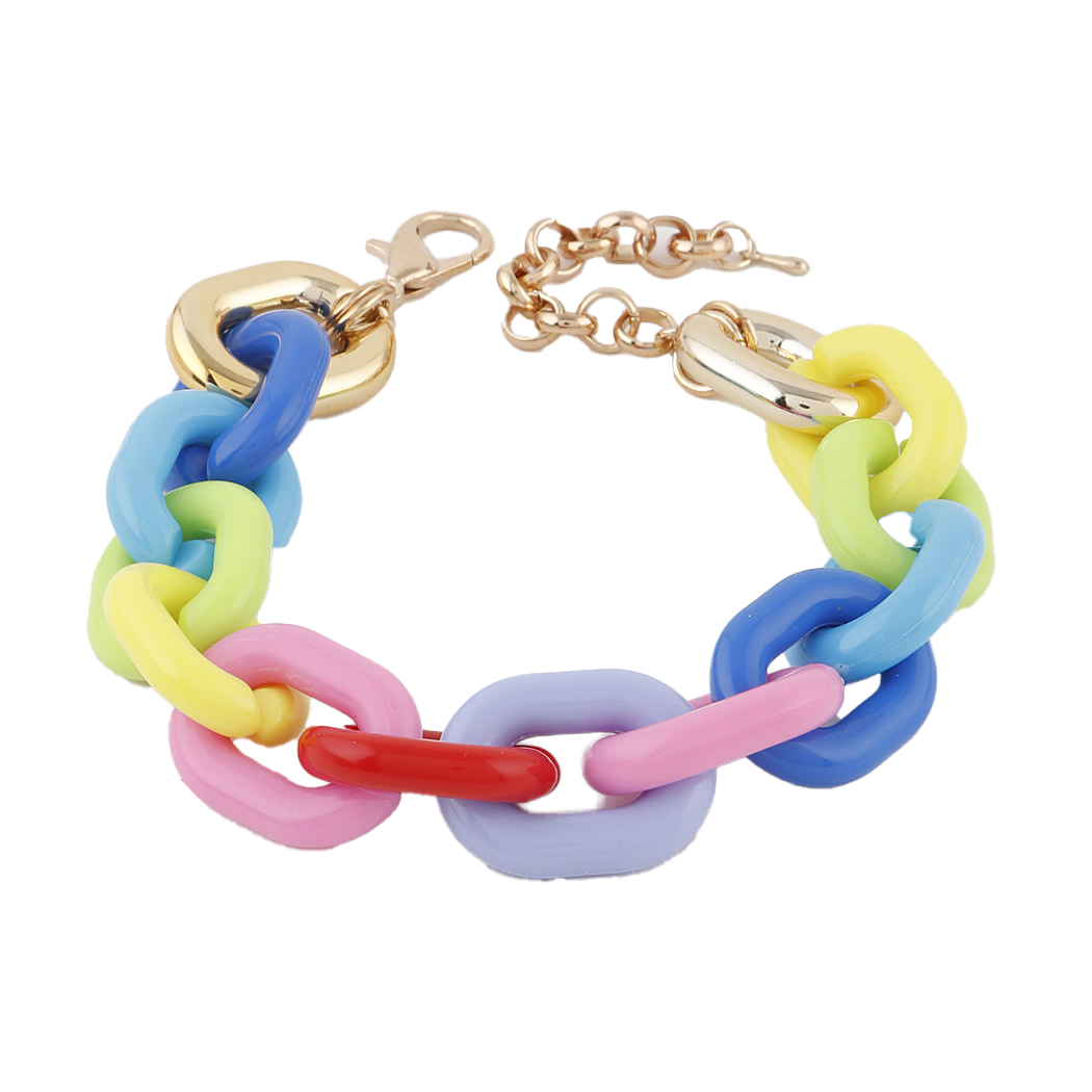 Bulky Rainbow Chain Bracelet