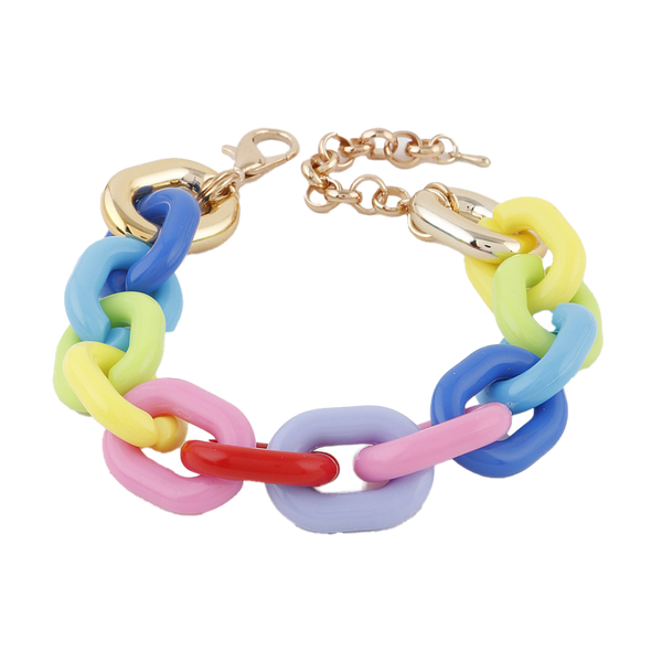 Bulky Rainbow Chain Bracelet