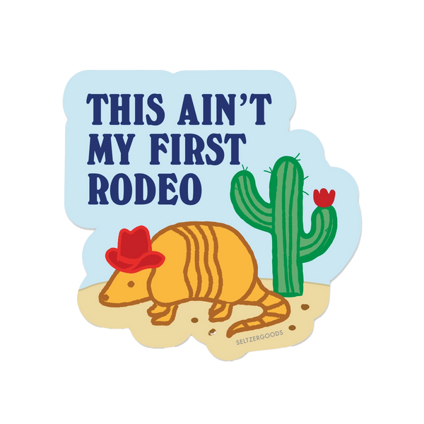Armadillo Rodeo Sticker