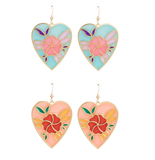 Heart Stained "Glass" Earrings