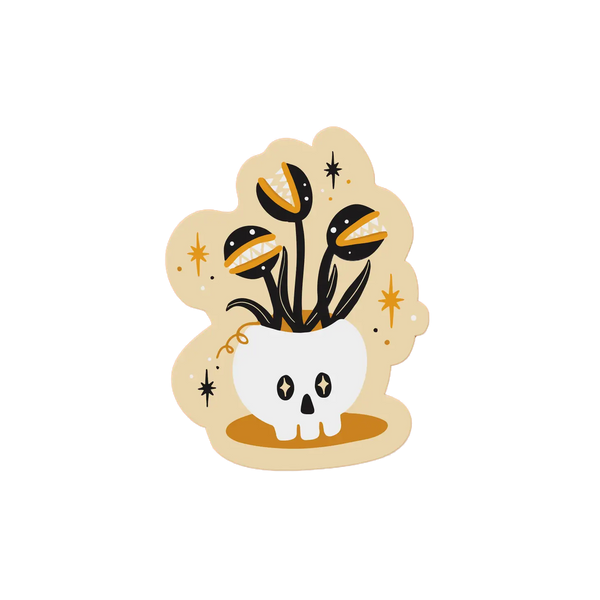 Spooky Succulent Venus Fly-Trap Halloween Sticker