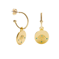 Mystic Eye of Protection Turquoise Earrings