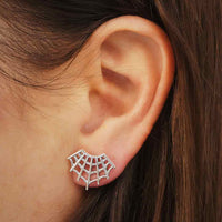 Spider Web Post Earrings