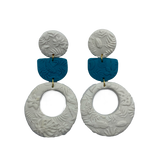 Floral Geometric Shaped Earrings